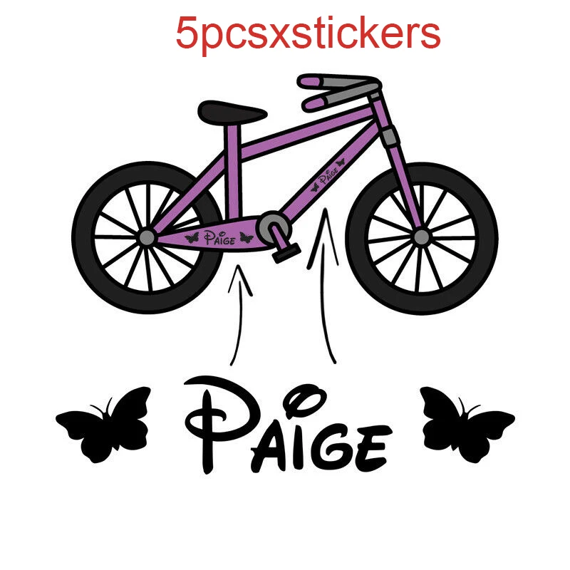 Custom Bike Fram Name Helmet Water Bottle Vinyl