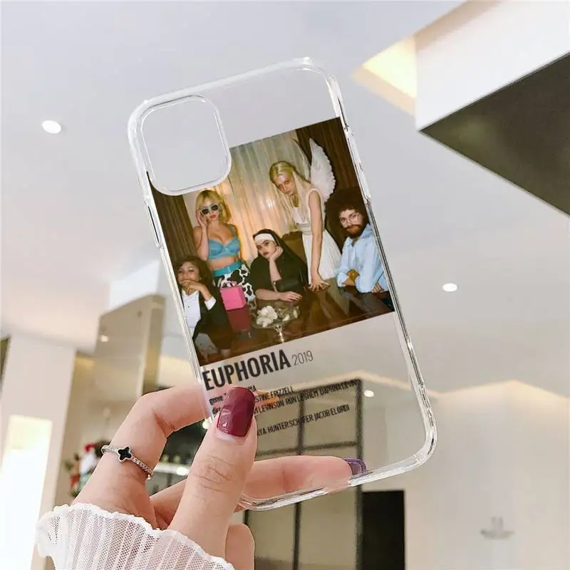 

American TV Series Euphoria Phone Case Transparent soft For iphone 5 5s 5c se 6 6s 7 8 11 12 plus mini x xs xr pro max