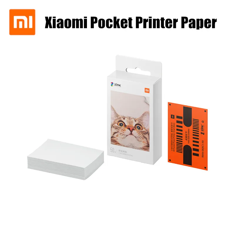 Оригинальный Xiaomi цинкованные Карманный принтер бумага самоклеящаяся