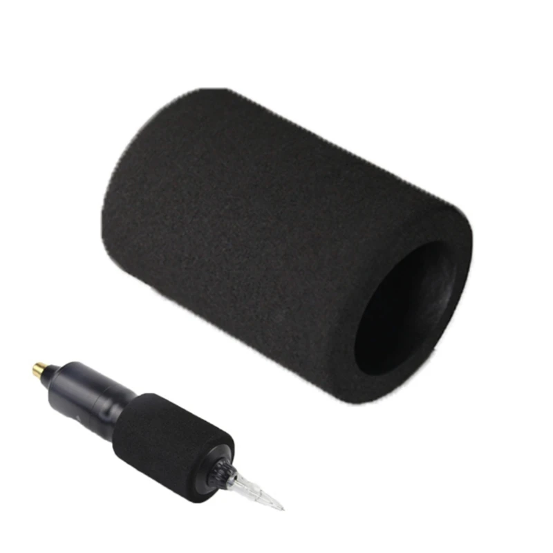 35 мм черная Татуировка Губка Ручка покрытие Нескользящая ручка машина крышка