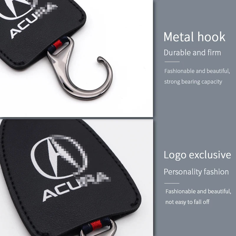 

1pcs car accessories leather case car seat back hook hidden Suitable for Acura- MDX ILX TL RL RDX ZDX TLX RLX TSX NSX