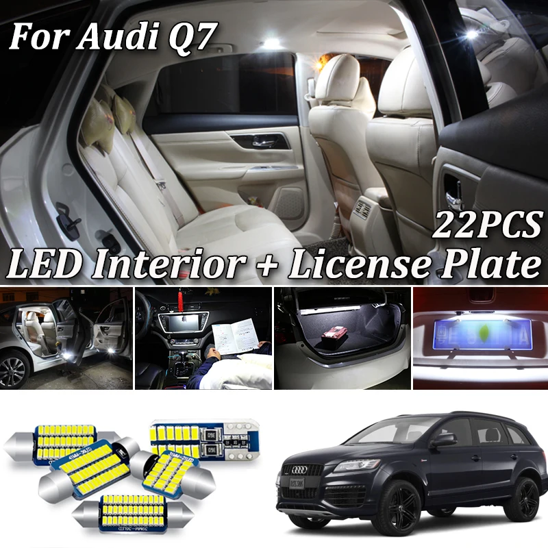 Светодиодный купольный светильник для Audi Q7 4L 4LB 22 шт. Canbus без ошибок + светодиодный