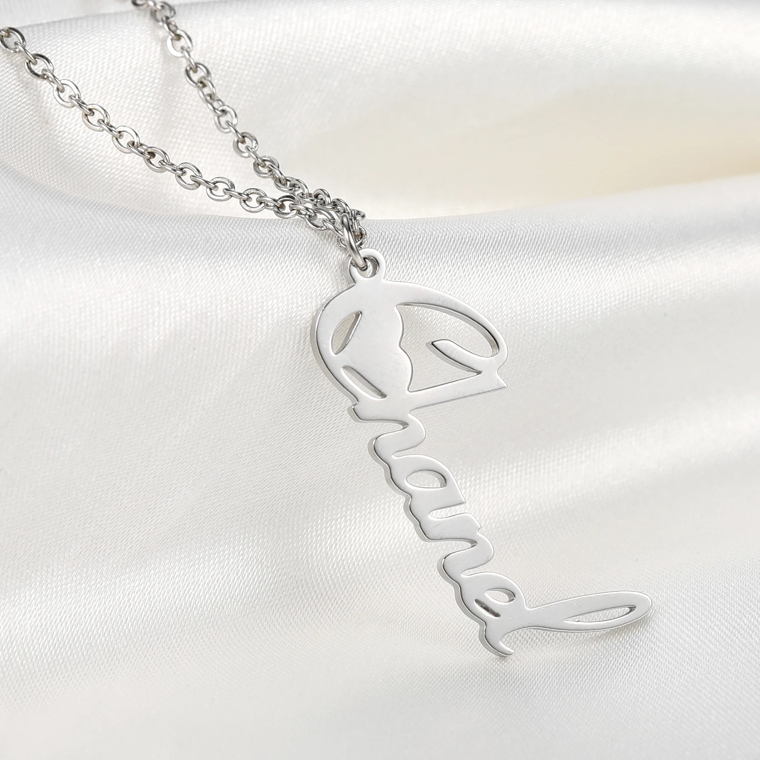 Customized Name Necklace Personalized 925 stering Silver Pendant Necklace Women Men's Customized Jewelry Girlfriend Gift  MYDIY