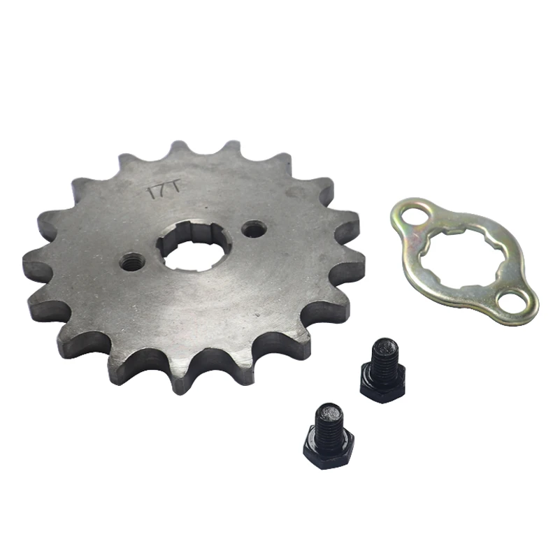 

Front Engine 530# 20mm 17T Teeth Chain Sprocket With Retainer Plate Locker for Motorcycle Dirt Bike ATV