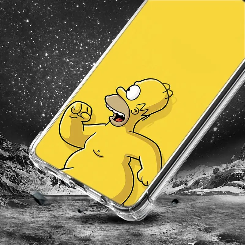 

Homer Simpson Case For Samsung Galaxy A51 A71 A01 A21 M31 A91 S20 Ultra 5G Airbag Anti-Fall TPU Sac Phone Cover