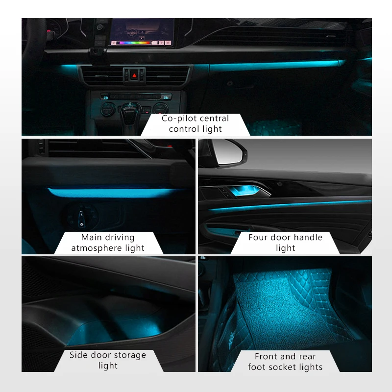 

Volkswagen series auto parts led atmosphere light modified interior PASSAT GOLF TAYRON TERAMONT THARU LAVIDA PLUS TIGUAN L BORA