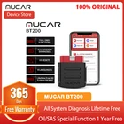 Диагностические инструменты MUCAR BT200 для всех автомобилей, полная система, Obd2, считыватель кодов сброса маслаSAS, автоматический сканер с полной функцией Obd2