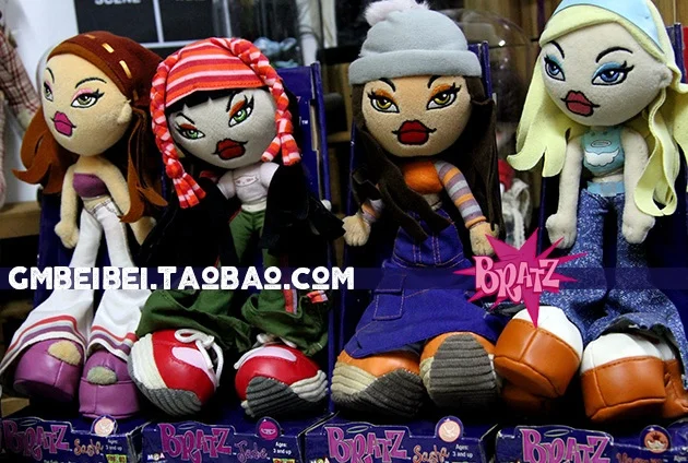 4pcs different Около 26 см оригинальная Кукла Bratz в штучной упаковке, плюшевая тканевая кукла, встроенный железный провод, лучший подарок для девочки - Цвет: 4pcs different