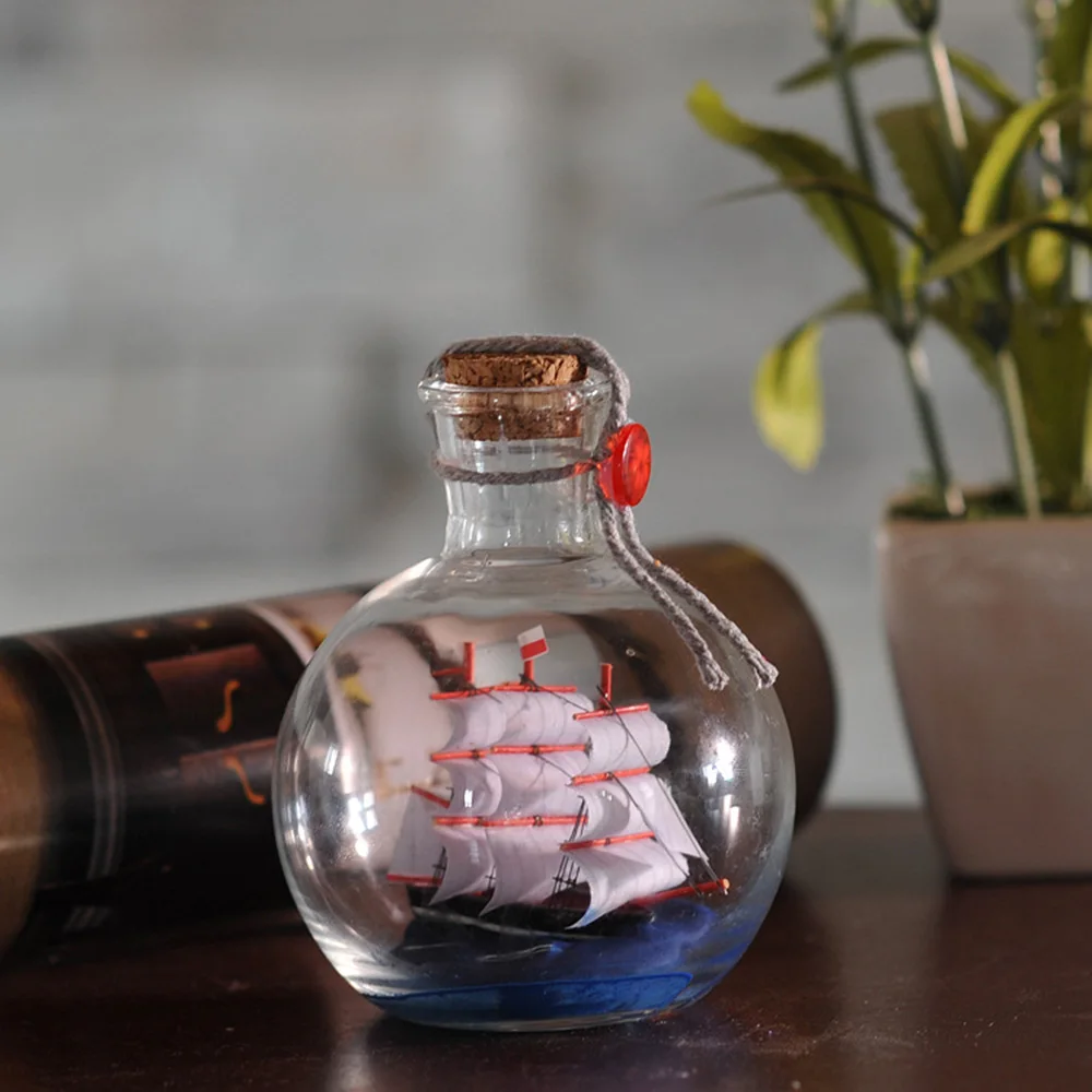 Парусная лодка серии океанов 1 шт. стеклянная бутылка для дрифта пиратский