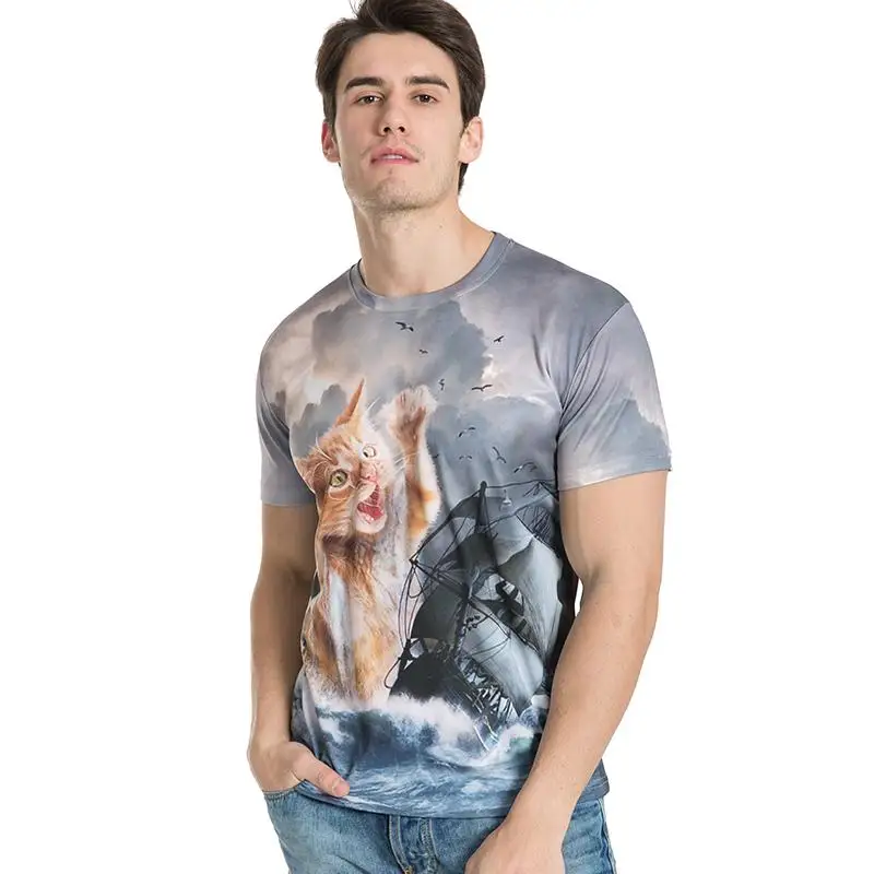 Брендовая одежда новая модная мужская/wo Мужская футболка с короткими рукавами 3d