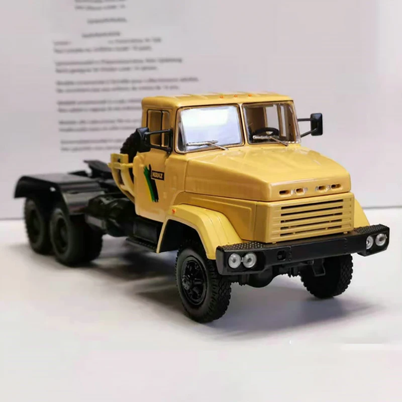 Русская модель грузовика Kamsklas KPA3 в масштабе 1:43, гоночный полуприцеп, литый под давлением коллекционный Сувенирный дисплей