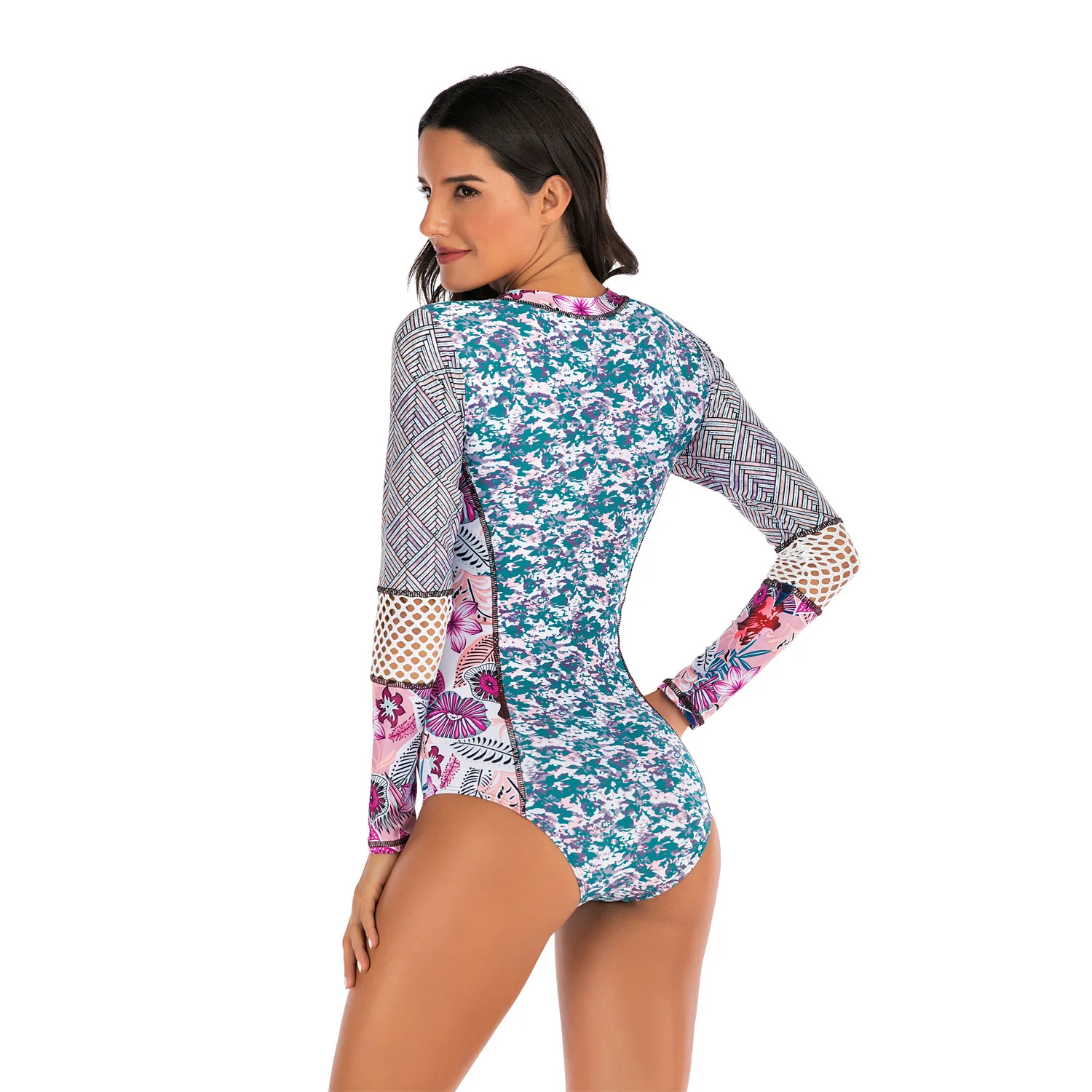 Купальник с длинным рукавом для серфинга Солнцезащитный Женский купальный
