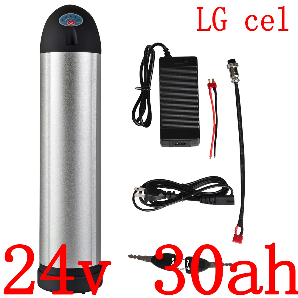 

24V 500W 700W Scooter Battery 24V 30AH lithium battery 24V 20Ah 24Ah 27Ah 30Ah electric bicycle battery use LG cell+3A charger