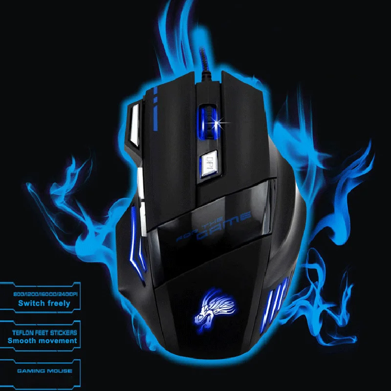 Проводная игровая мышь с 6/7 кнопками 5500 DPI светодиодный оптический USB