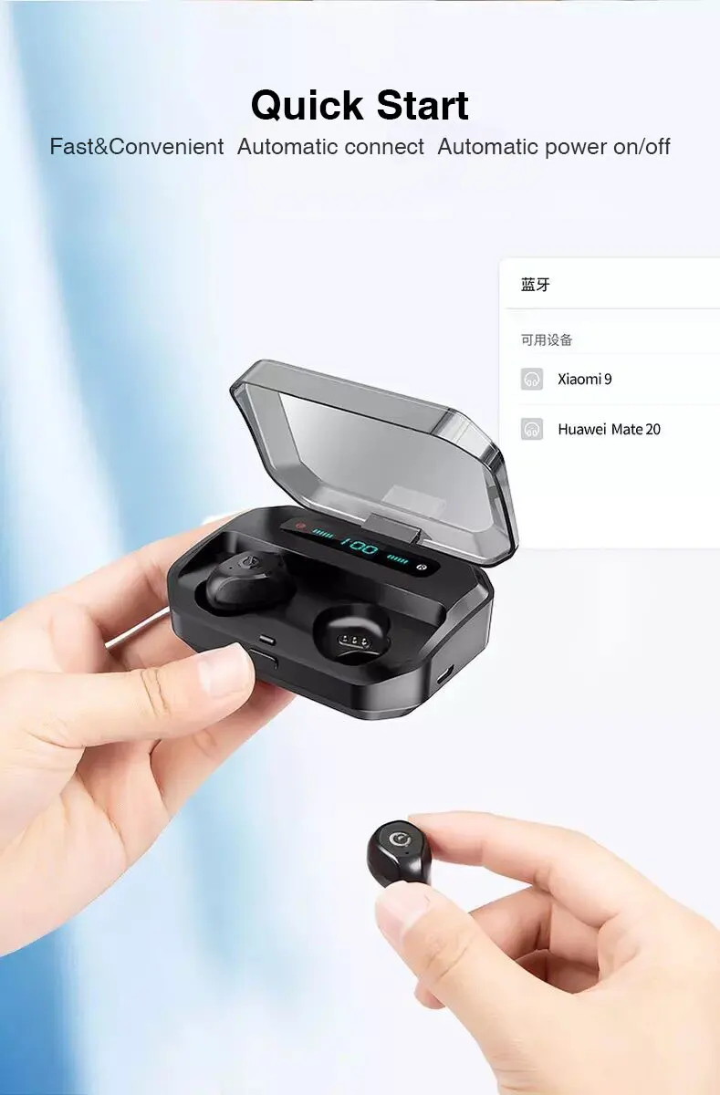 Xiaomi Mijia Youpin TWS Беспроводная bluetooth-гарнитура IPX 7 водонепроницаемые черные bluetooth наушники