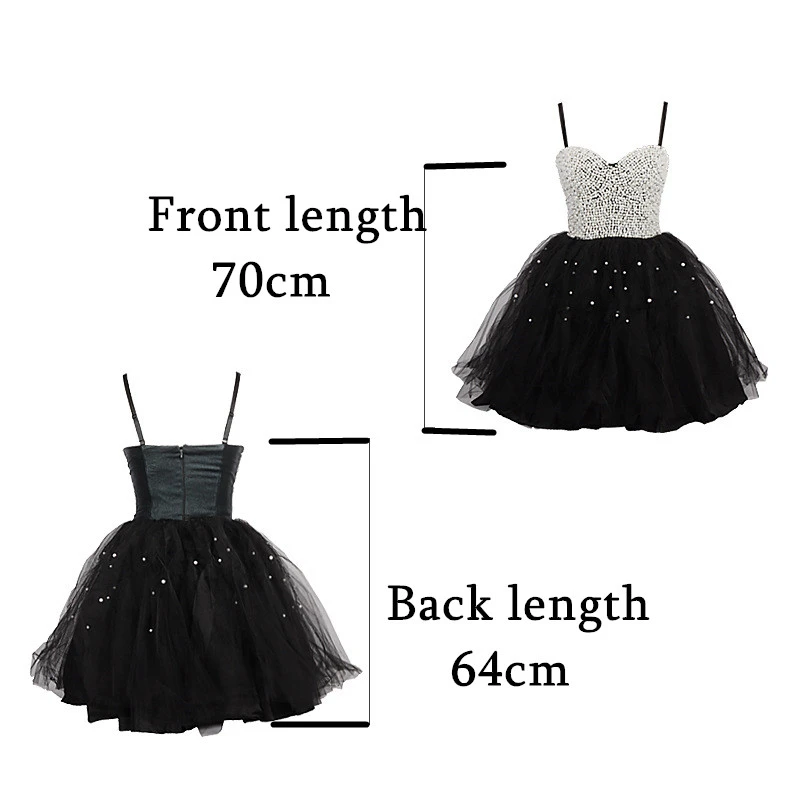 PYJTRL Womens Organza Fluffy Princess Mini Dress Black Pink White Elegant Heavy Beading High Waist Temperament Party | Женская одежда