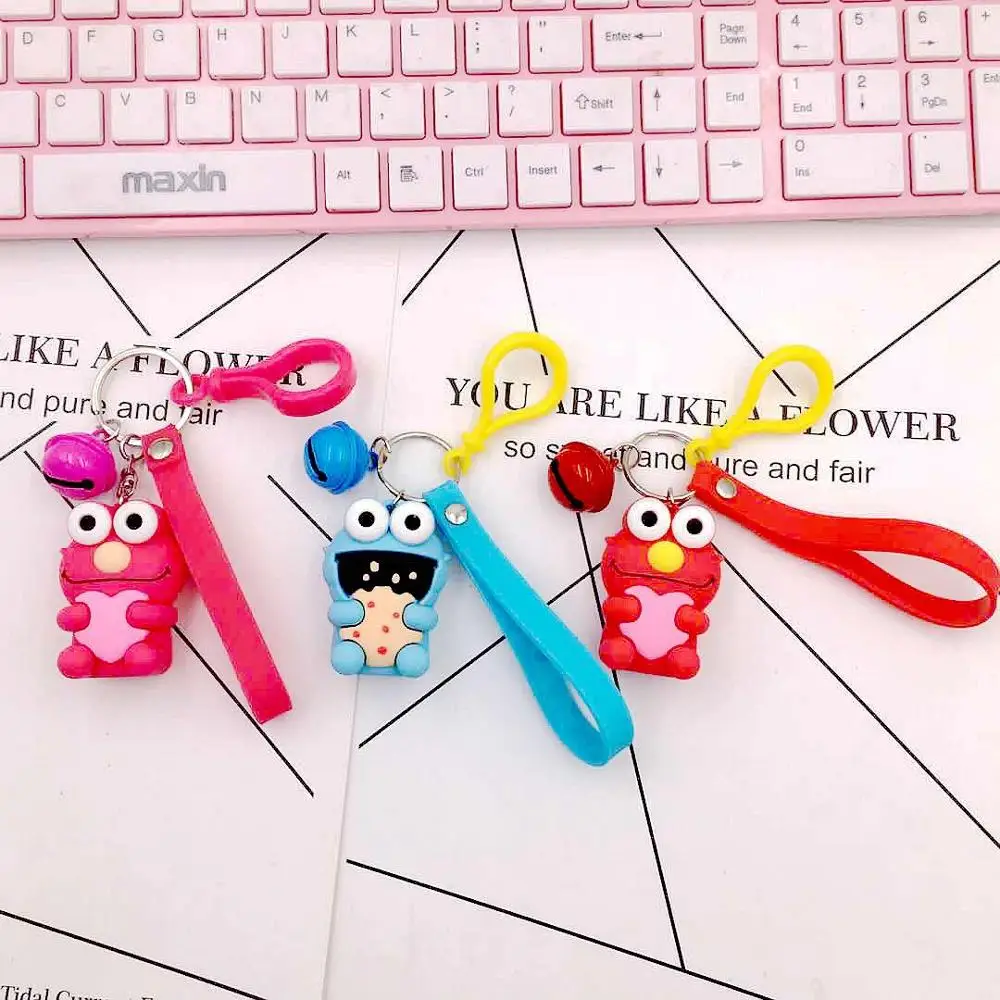 Мультфильм милый Улица Сезам брелок из эпоксидной смолы мягкий ПВХ кукла коготь