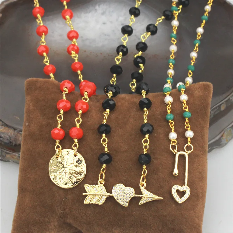 16 дюймов 10 шт./лот Новый дизайн красочные cz ожерелье сердце кубического циркония