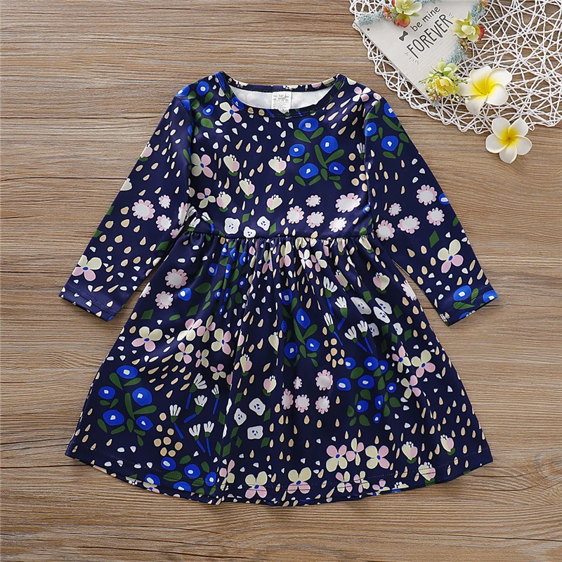 Детские платья для девочек коллекция 2019 года осенняя одежда с длинными рукавами