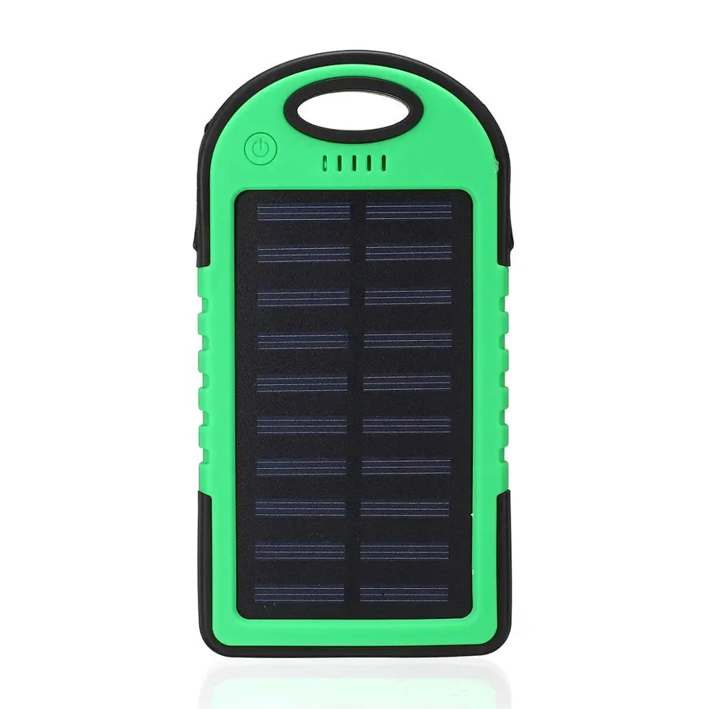 12000mAh Портативная солнечная панель с двумя USB аккумуляторами, зарядное устройство, зарядка, светодиодный элемент для солнечной батареи, зарядное устройство для телефона - Цвет: green