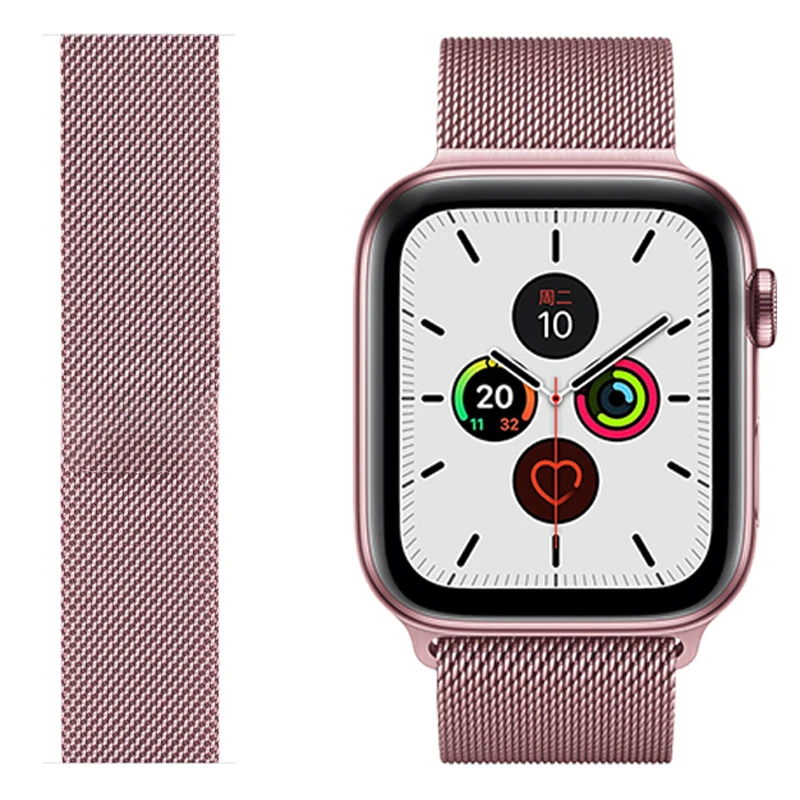 Ремешок для Apple watch Band 42 мм 38 40 44 Магнитная Петля металлический браслет из