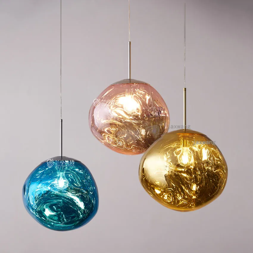 Светодиодные стеклянные люстры постмодерн расплавленная лава подвесной