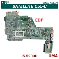 kefu da0blqmb6e0 original mainboard for toshiba satellite c55 c uma edp with i5 5200u laptop motherboard