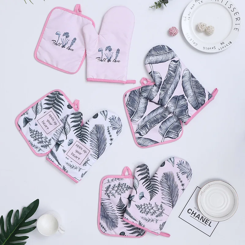 Перчатки термостойкие для микроволновки прихватки кухни утолщенные перчатки