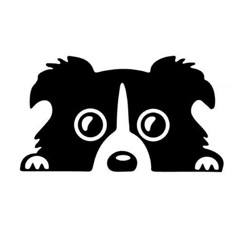 Стикер для автомобиля Border Collie DOG индивидуальный светоотражающий стеклянный
