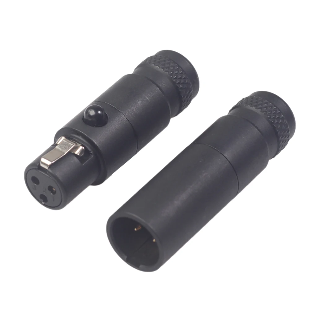 2x мини XLR 3 контактный разъем микрофона DIY Аудио кабель экранированный для