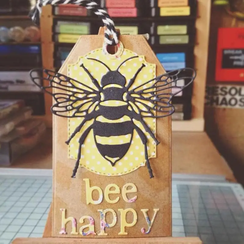 Металлические трафареты KSCRAFT в виде пчелы для рукоделия скрапбукинг