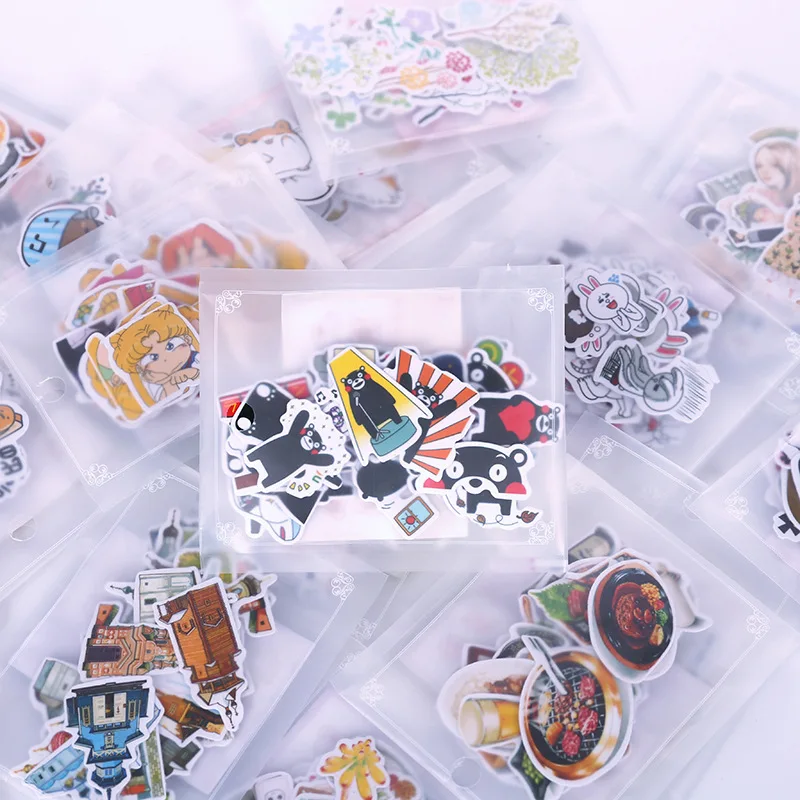 

DIY Cute Kawaii Animal Paper Sticker Lovely Cat Stickers for Home Decoration Scrapbooking Diary Kawaii Stationery Free Shipping