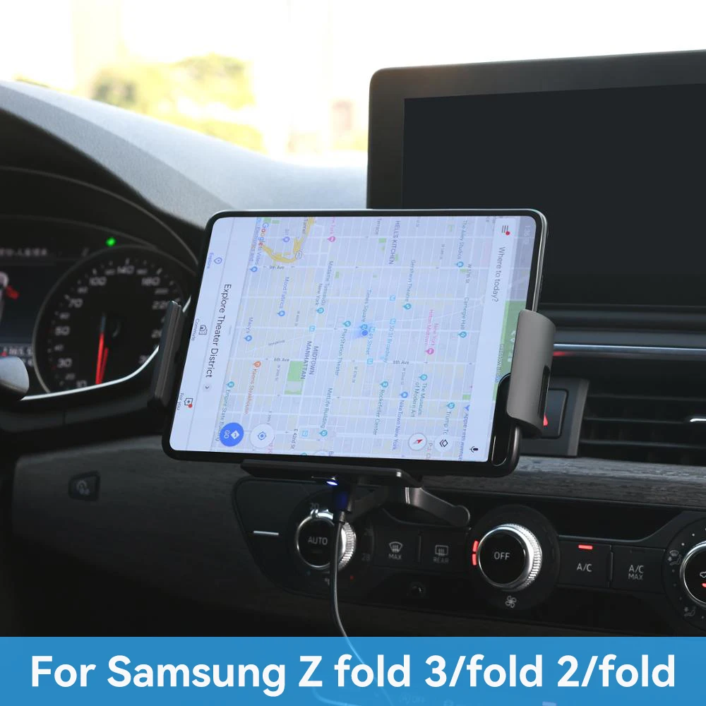 car wireless charger fold screen 15w qi fast phone charger holder for huawei mate x samsung galaxy z fold 3 2 iphone 12 pro max free global shipping