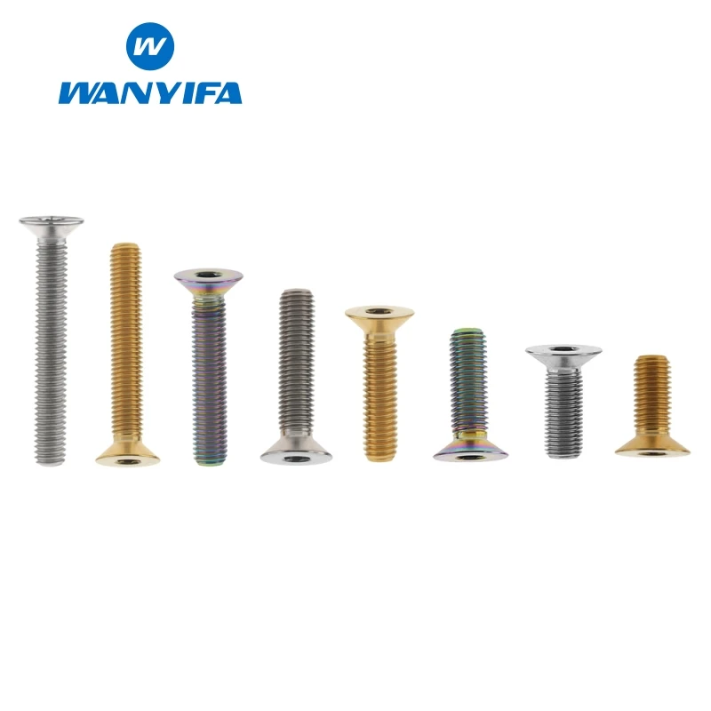 Титановый &quotWanyifa&quot Болт M6X10 15 25 30 35 40 45 мм Ti винты с потайной головкой Аллен