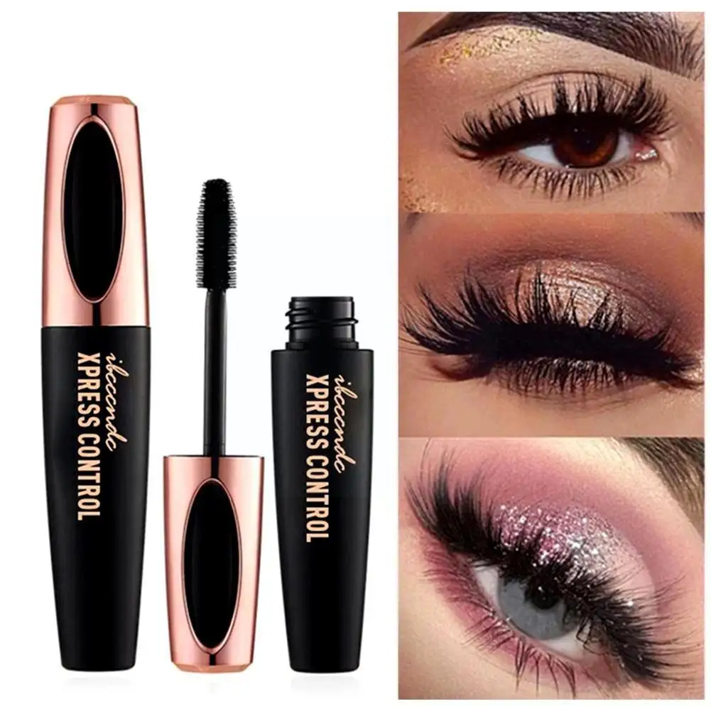 

1 Pcs Black Mascara 4D Curling Thick Mascara With Silicone Waterproof Brush Lasting Non-smudge Long Eye Sweatproof Cosmetic Q9G5