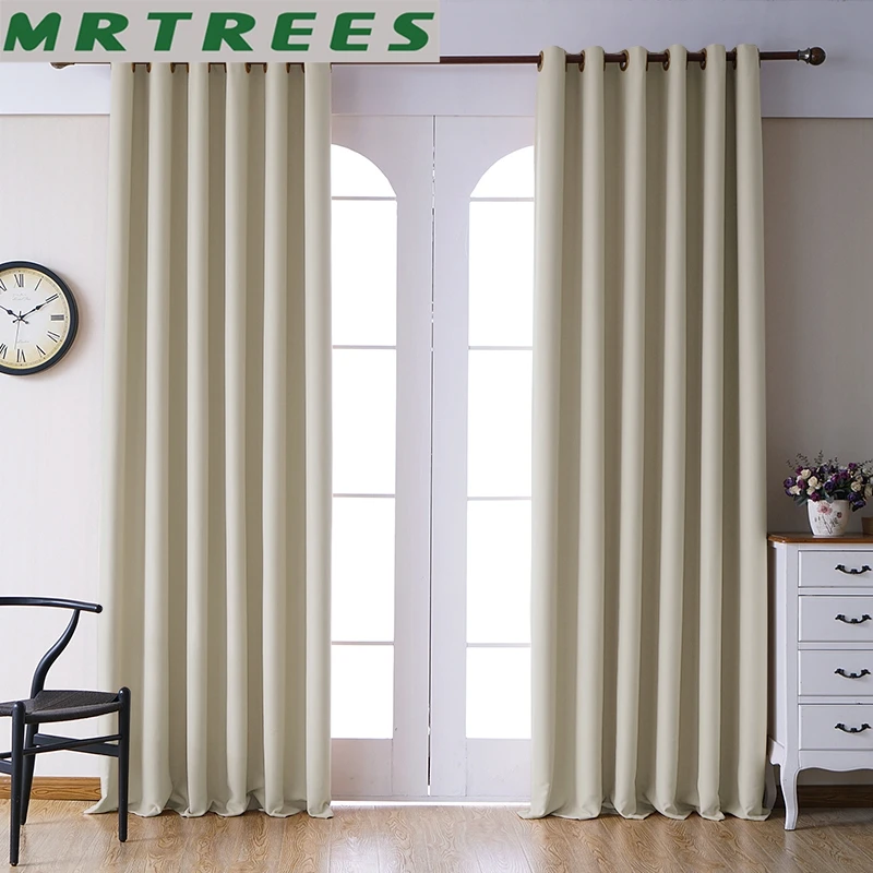Современные Плотные затемняющие занавески для гостиной спальни однотонные