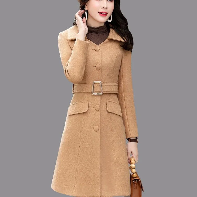Шерстяное пальто женское осень зима 2019 новая куртка Женская шерстяная Толстая