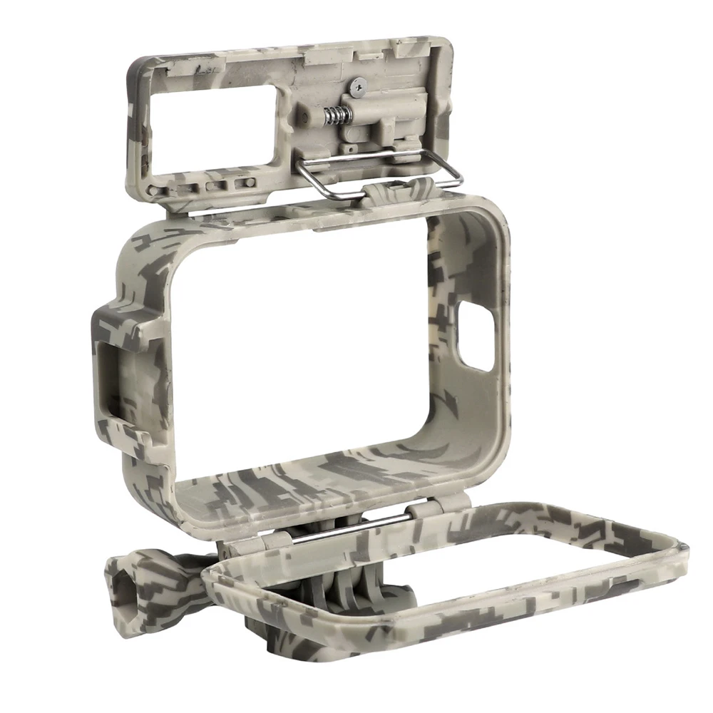 

Protective Frame Shell with Cold Shoe Mount Camouflage Desert Gray Frame for Gopro 9 Black Sports Camera Accessories