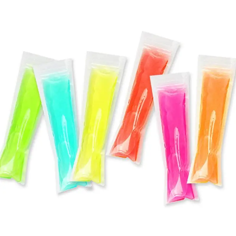 

100pcs Disposable Ice Cream Bag Zip-Top Ice Pop Lolly Popsicle Molds Making Bags For DIY Juice Fruit Popsicle Ice Cream Makers