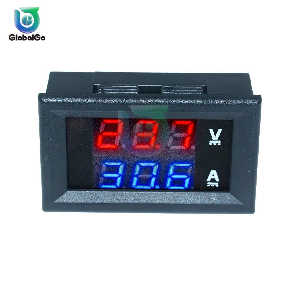 10A 50A 100A DC100V светодиодный цифровой вольтметр Амперметр постоянного тока