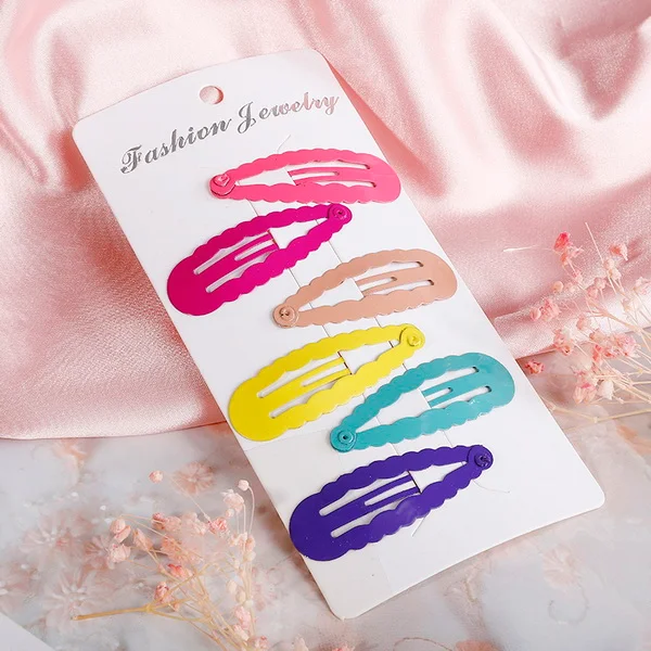 Z (6PCS) 12/10 шт. прекрасный мультфильм Тип металлический Карамельный цвет детская Головные уборы Детские аксессуары, малоенькая прогулочная коляска BB зажимы для девочек шпильки заколка для волос - Цвет: Z (6PCS)