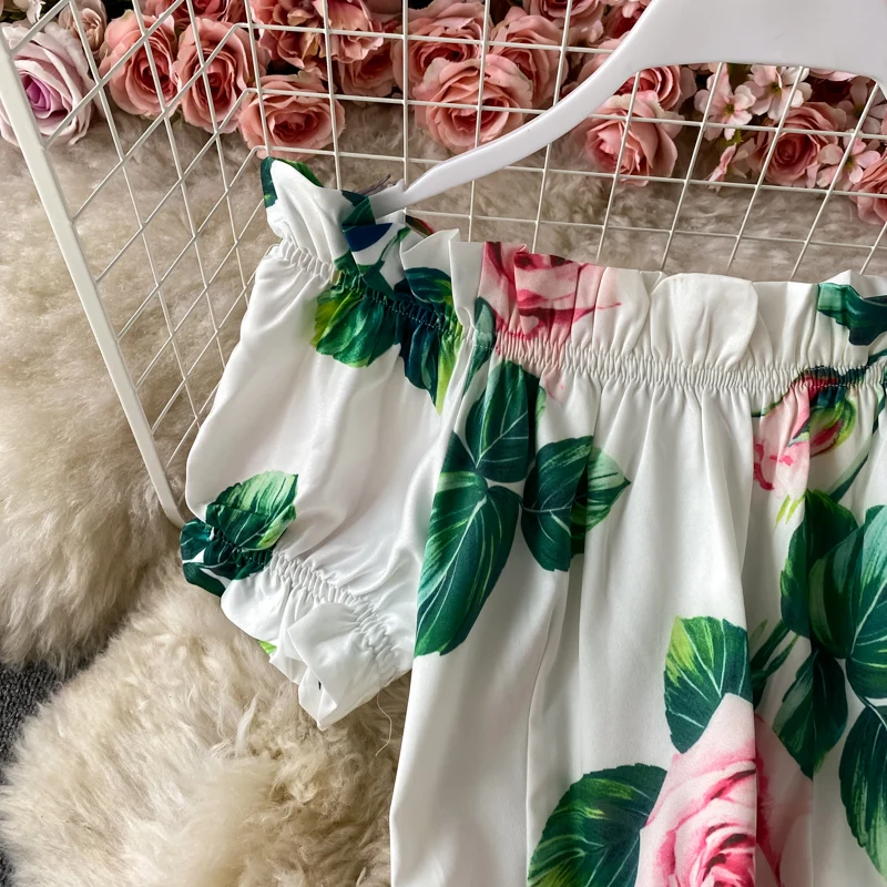 

Sophony 2021 Summer Puff Sleeve Floral Printed Short Dress Women Off Shoulder Slash Neck Elastic Waist Beach Boho Dress S7282