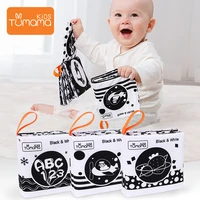 3pcs baby cloth books early learning educational toys black white soft cloth tear not bad books cartoon animal infant toys
