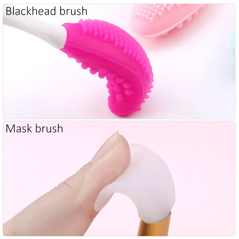 Beauty Skin Care Set Wash Face Silicone Small Octopus Facial Cleansing Brushes Exfoliating Blackhead Mask Remover Tool | Красота и