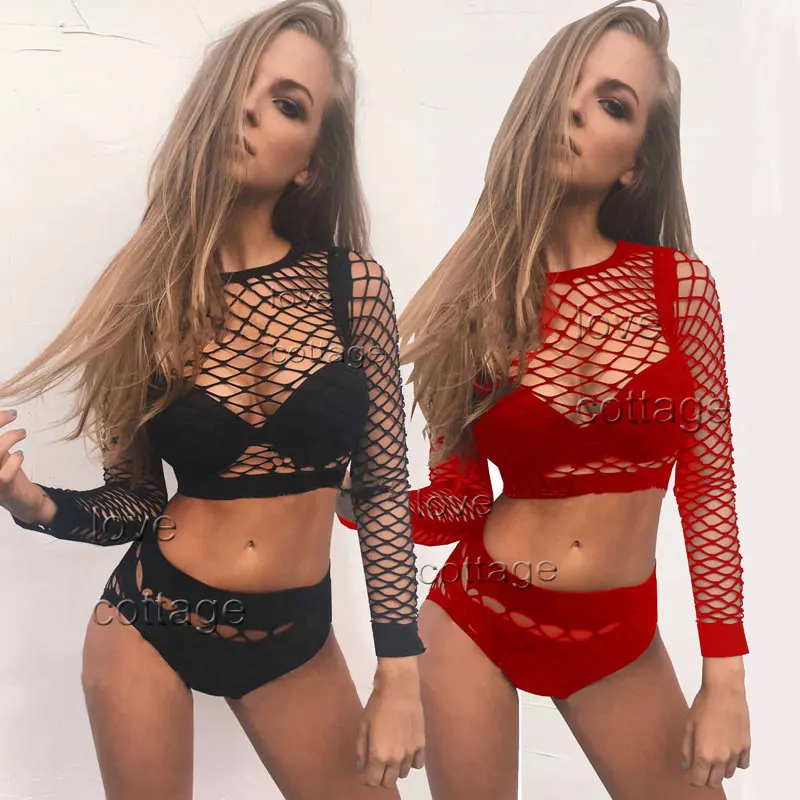 Эротическое нижнее белье для женщин латексный комбинезон в сеточку |