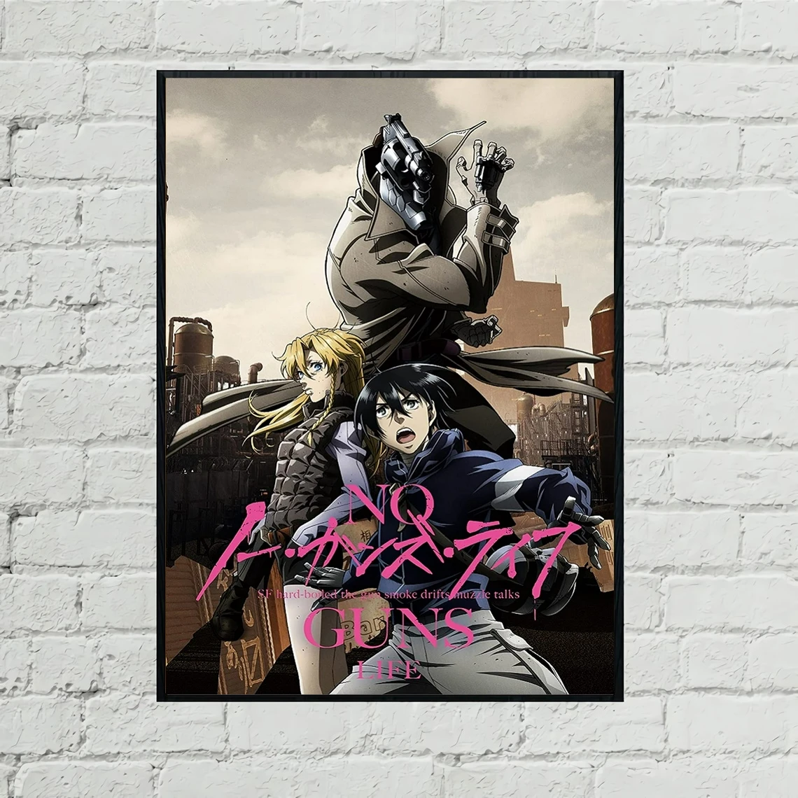 

No Guns Life Anime Poster Canvas Print Japanese Hit New Drama Cover Wall Painting Decoration Gift Custom Poster