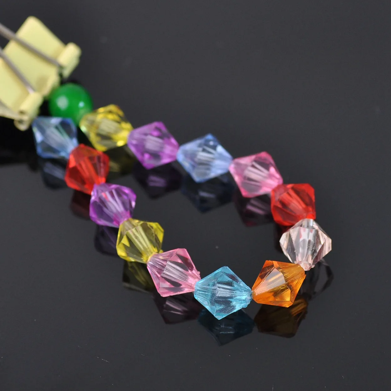 

Bicone Faceted Acrylic Plastic Transparent Loose Beads Lot 4/6mm 8/10/12/14/16/18mm 20mm for Jewelry Making DIY Crafts Findings