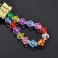 bicone faceted acrylic plastic transparent loose beads lot 46mm 81012141618mm 20mm for jewelry making diy crafts findings