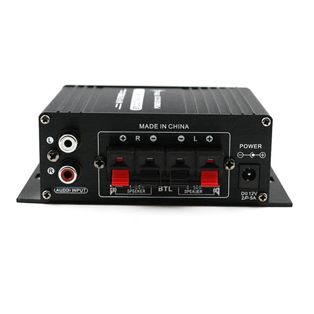 Автомобильный усилитель AK170 12 В мини Hi-Fi сабвуфера бустер Радио MP3 Канал Стерео