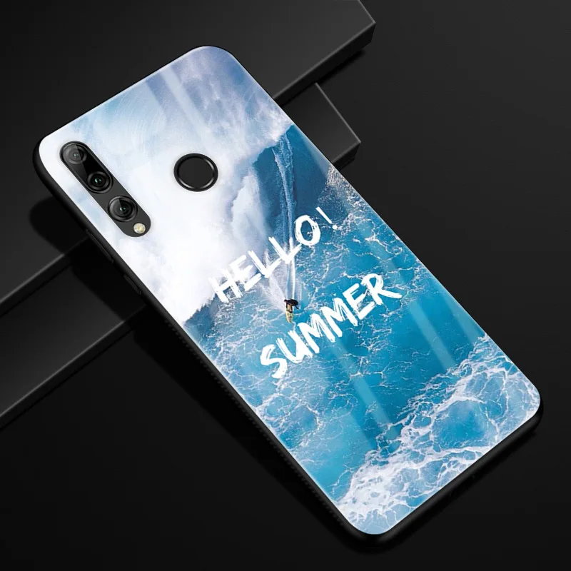 Для Huawei Honor 10i чехол Honor 10i PC Пластиковый стеклянный чехол для телефона черный ТПУ бампер чехол для Huawei Honor 10i HRY-LX1T 10 i чехол - Цвет: 56